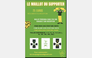 Commandez votre surmaillot à l'effigie du BCT !